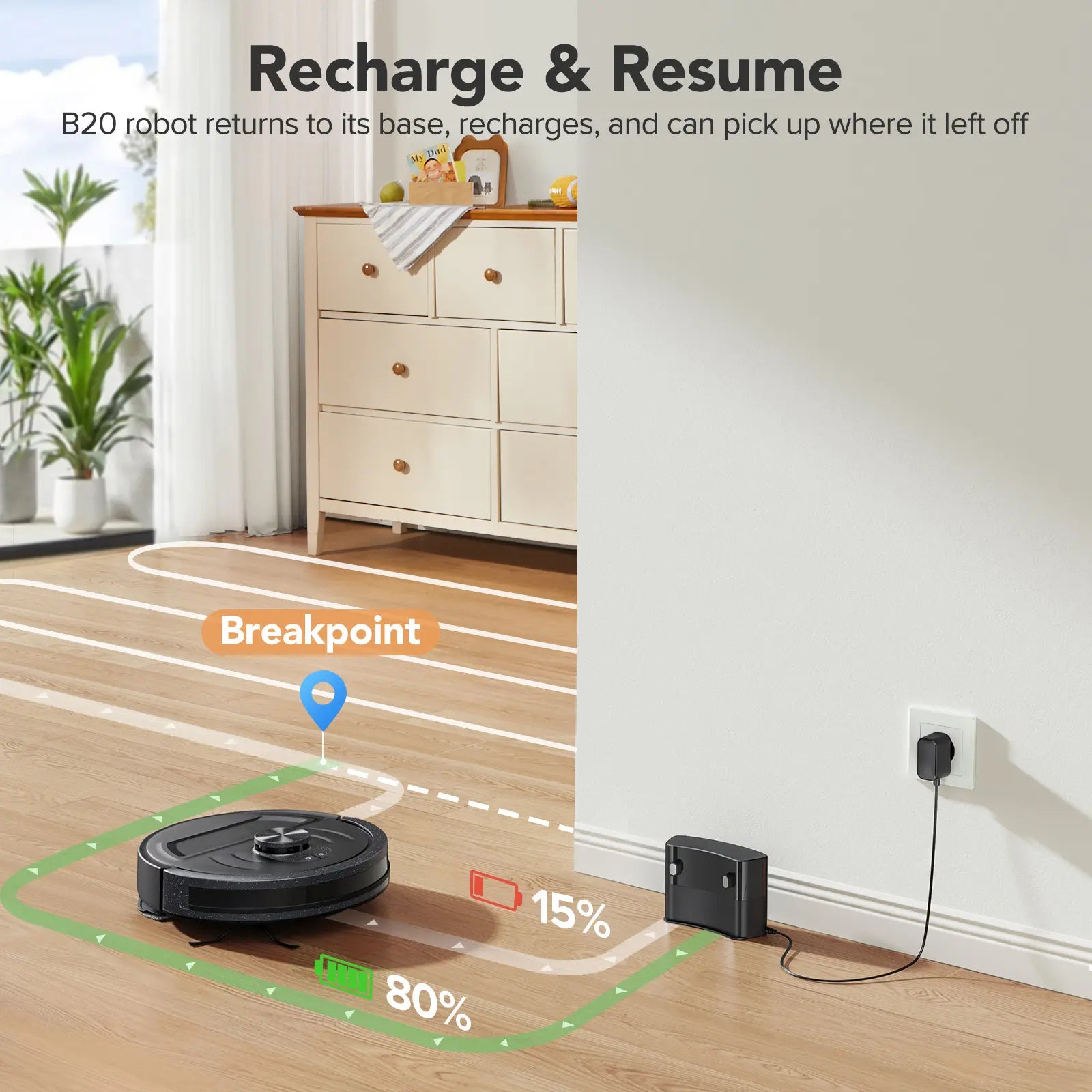 2-in-1 Robot Vacuum & Mop Combo