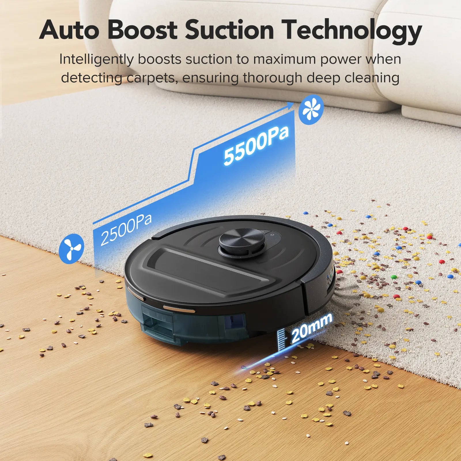 2-in-1 Robot Vacuum & Mop Combo